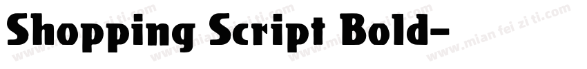 Shopping Script Bold字体转换